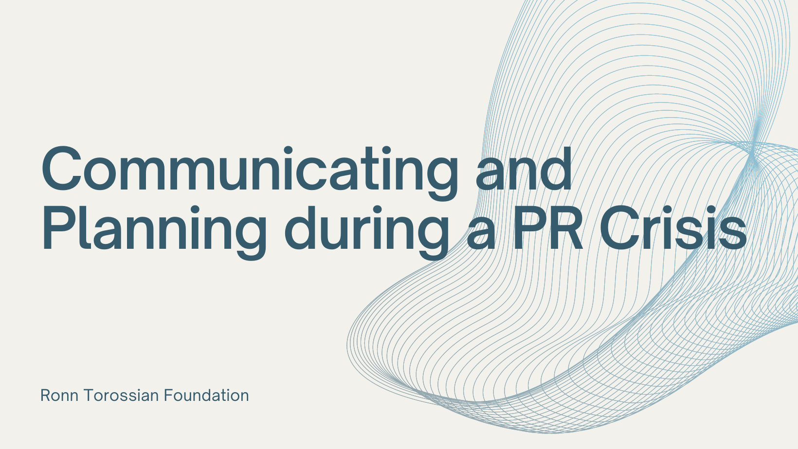 Communicating and Planning during a PR Crisis